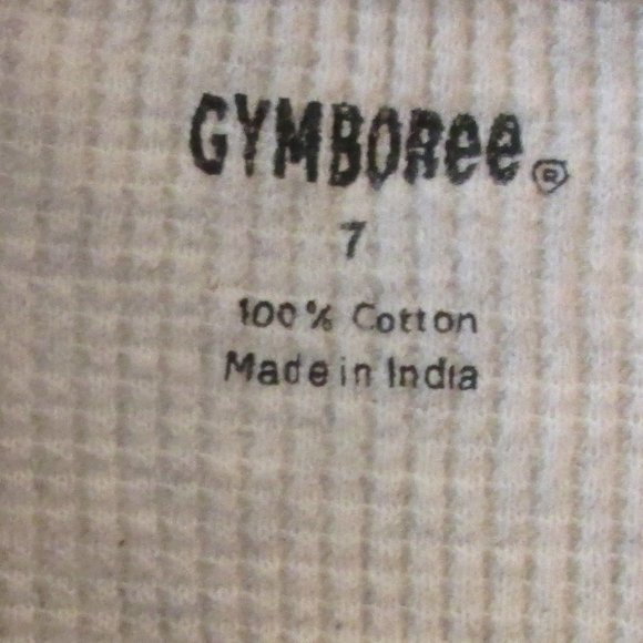 Gymboree Boys Wolf Print Long Sleeve Tee Size 7, 100% Cotton Textured Ma… - Picture 3 of 4